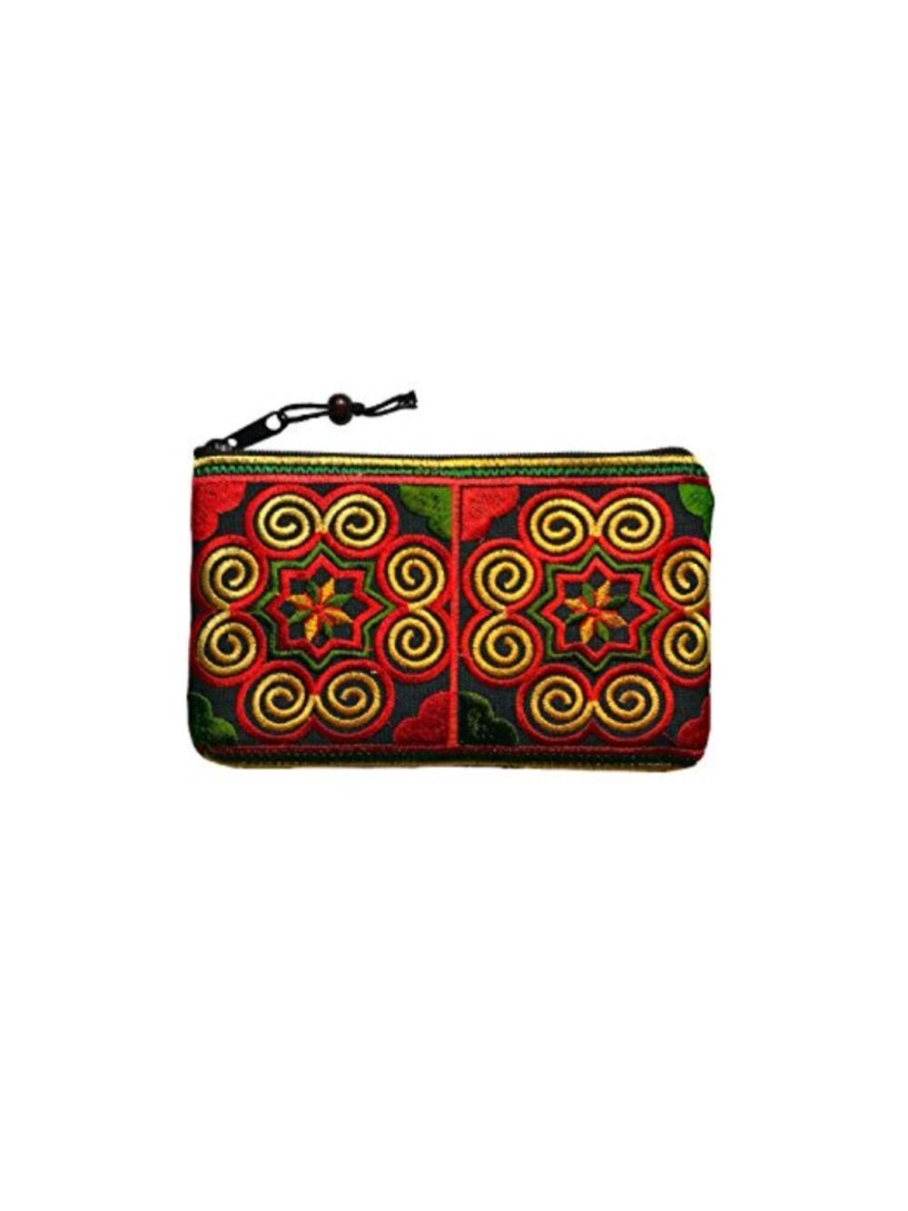 Handmade Embroidered Coin Purse Small Cotton Boho Change Pouch